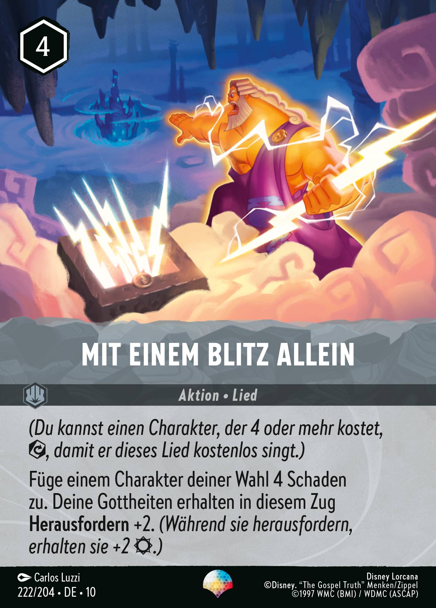 Mit einem Blitz allein