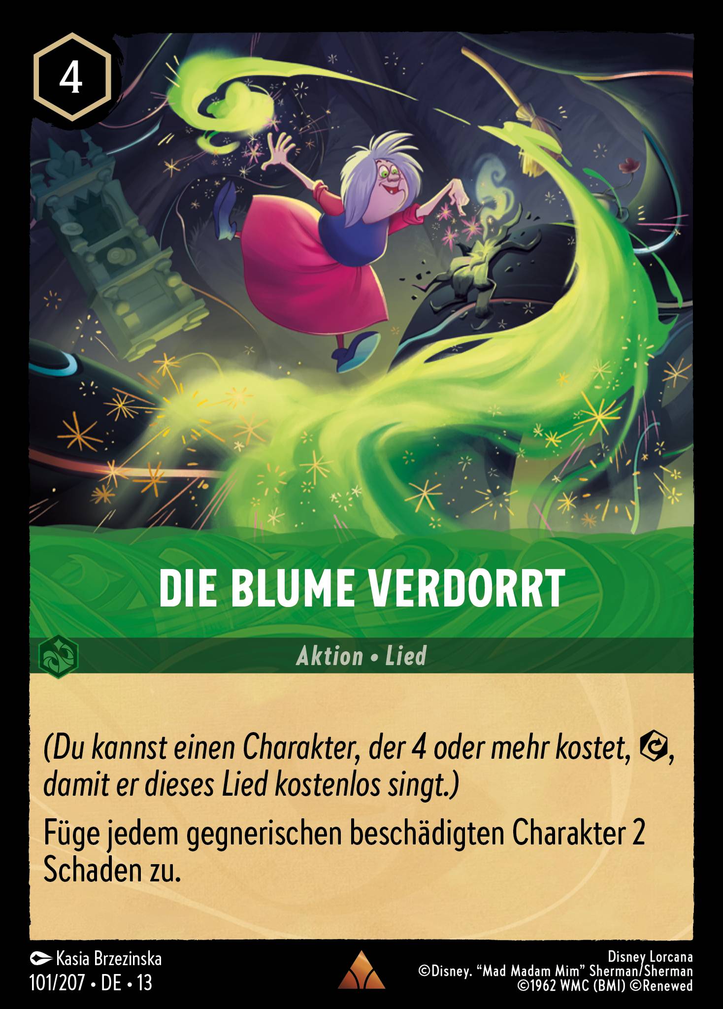 Die Blume verdorrt