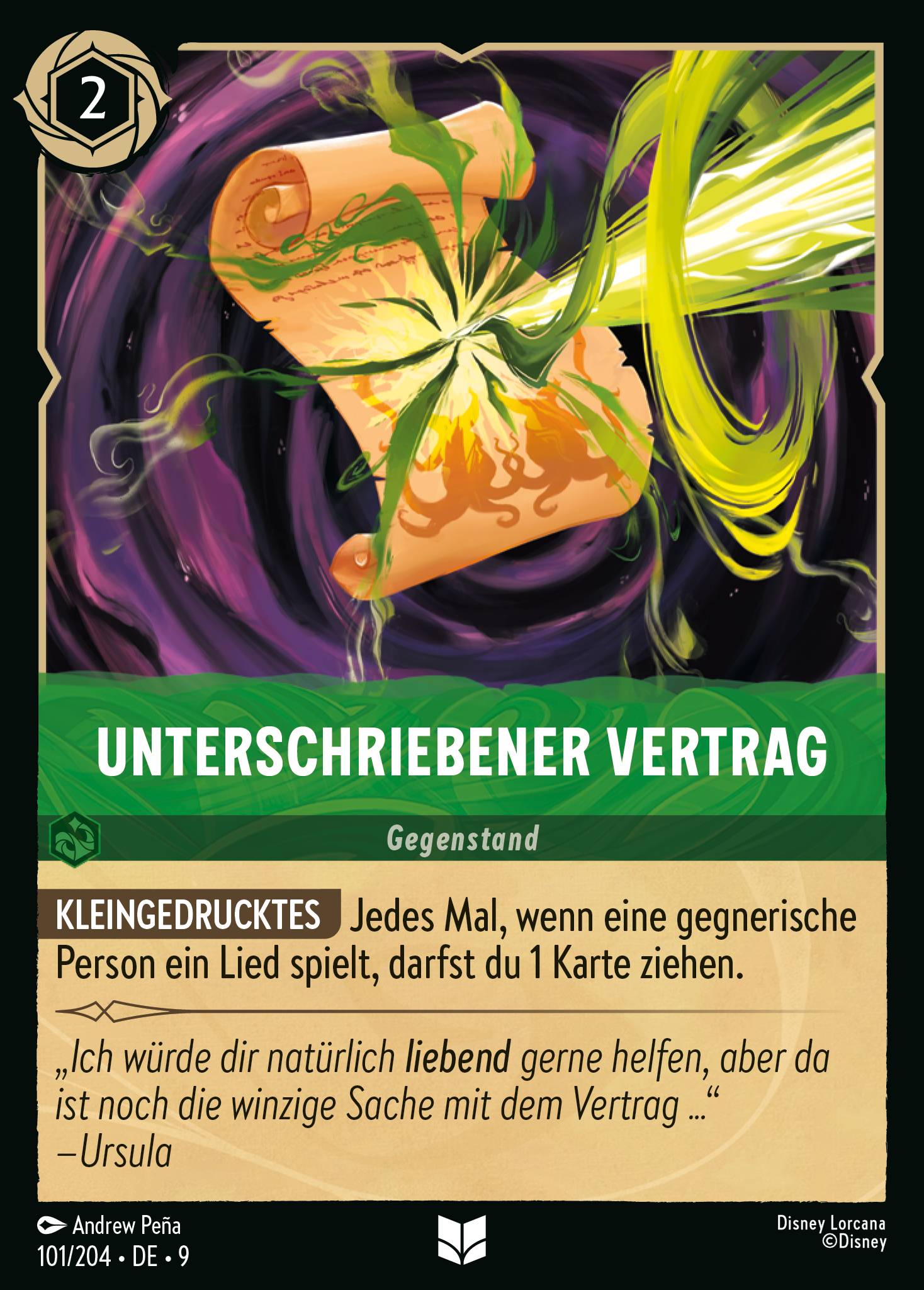 Unterschriebener Vertrag