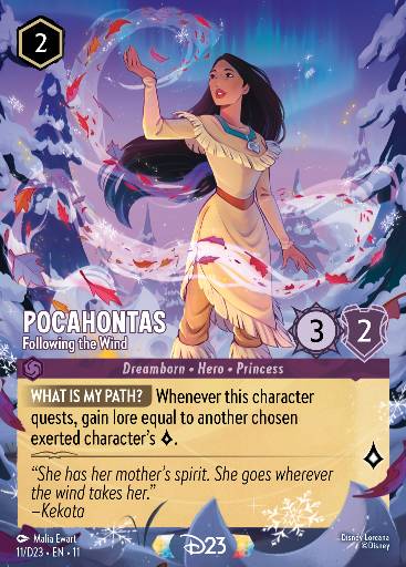 Pocahontas - Following the Wind — Disney Lorcana card
