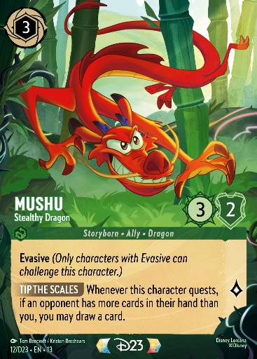 Mushu - Stealthy Dragon — Disney Lorcana card