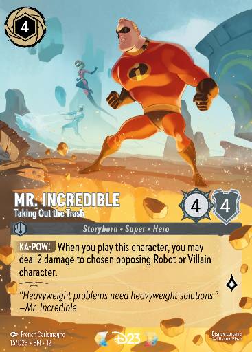 Mr. Incredible - Taking Out the Trash — Disney Lorcana card