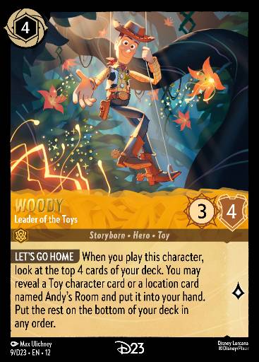 Woody - Leader of the Toys — Disney Lorcana card