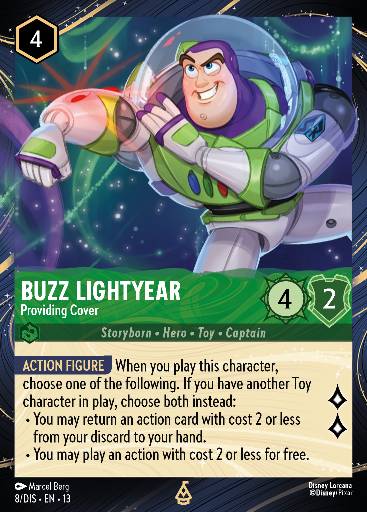 Buzz Lightyear - Providing Cover — Disney Lorcana card