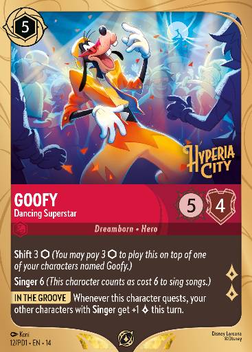 Goofy - Dancing Superstar — Disney Lorcana card