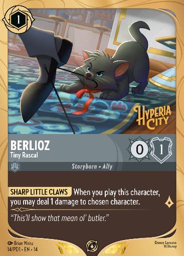 Berlioz - Tiny Rascal — Disney Lorcana card