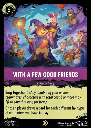 With a Few Good Friends — Disney Lorcana card