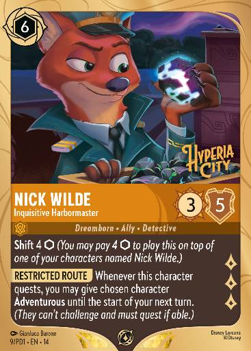 Nick Wilde - Inquisitive Harbormaster — Disney Lorcana card