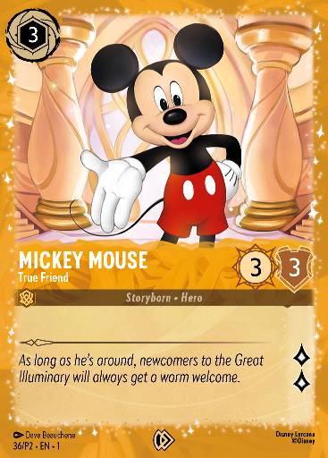 Mickey Mouse - True Friend — Disney Lorcana card