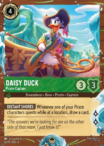 Daisy Duck - Pirate Captain — Disney Lorcana card