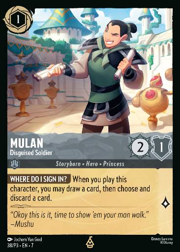 Mulan - Disguised Soldier — Disney Lorcana card