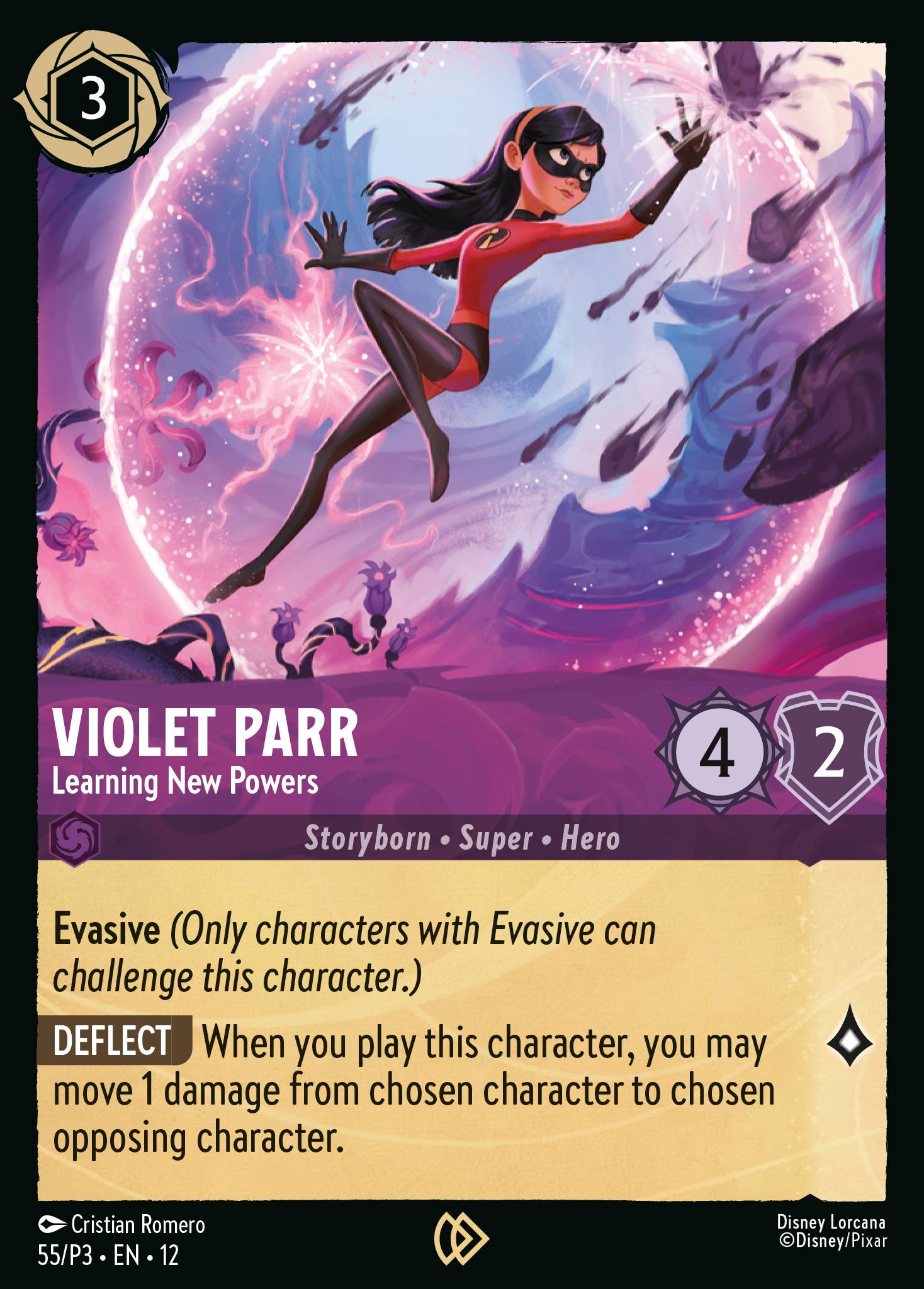 Violet Parr — Learning New Powers — full card art