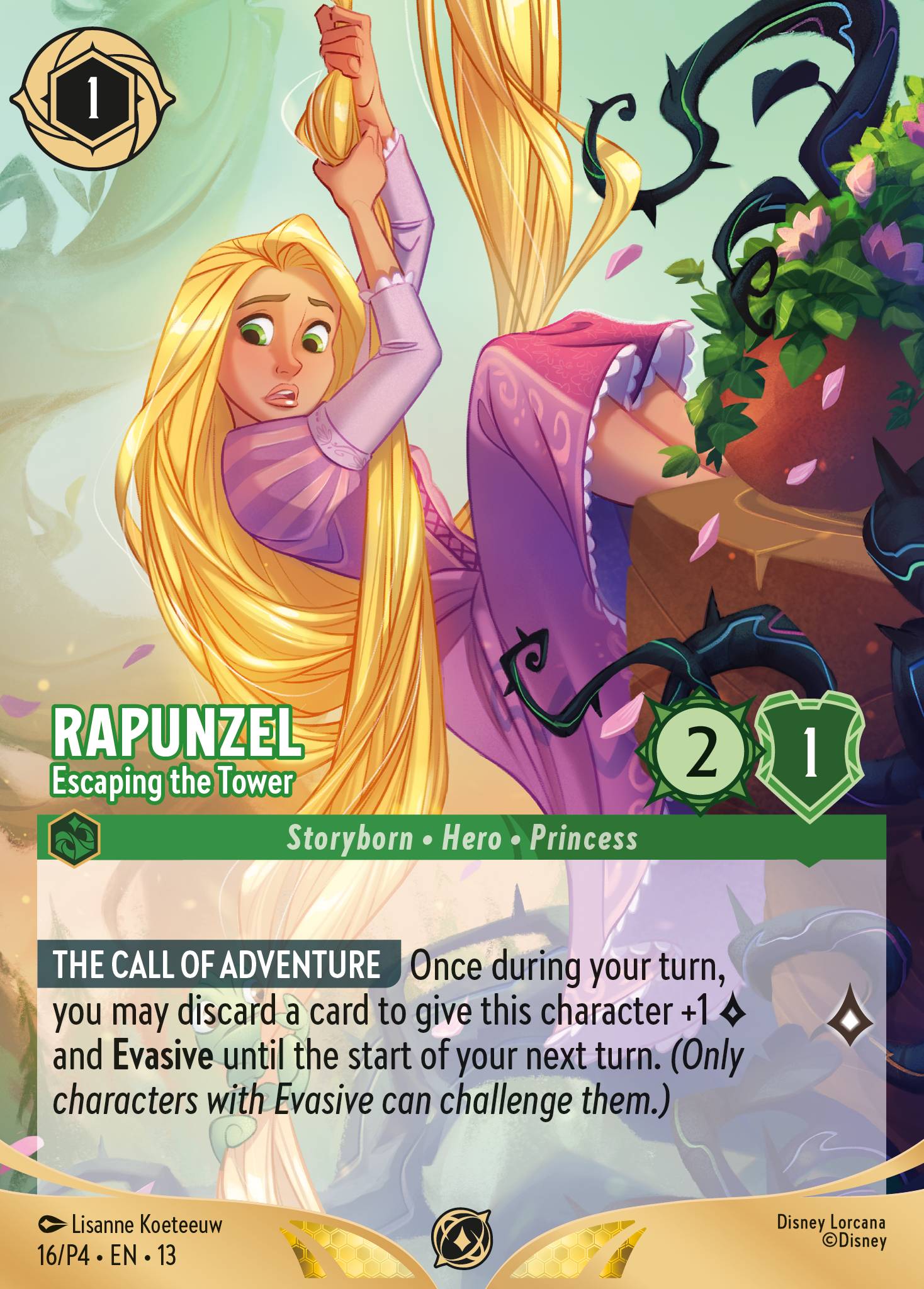 Foil Rapunzel - Escaping the Tower, the Attack of the Vine! Set Championship Top 8 promo
