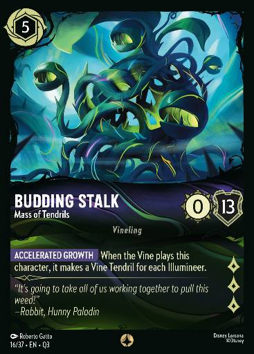 Budding Stalk - Mass of Tendrils — Disney Lorcana card