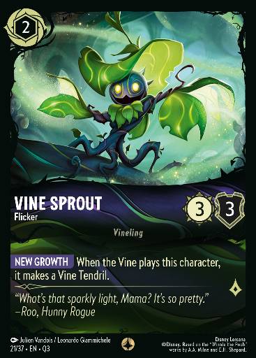 Vine Sprout - Flicker — Disney Lorcana card
