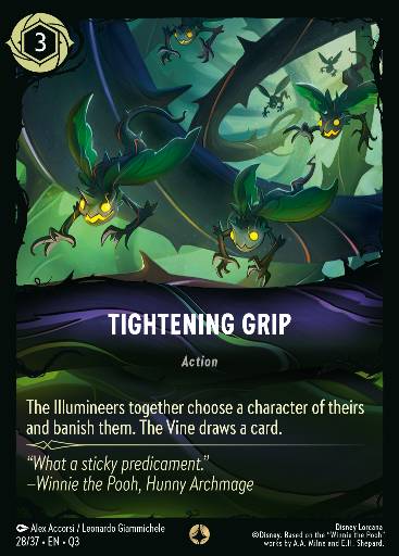 Tightening Grip — Disney Lorcana card