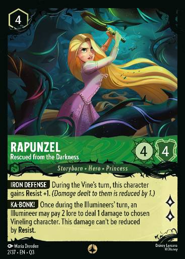 Rapunzel - Rescued from the Darkness — Disney Lorcana card