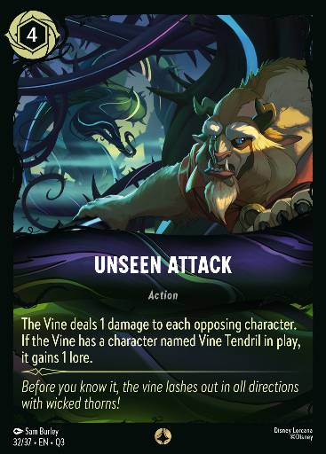 Unseen Attack — Disney Lorcana card