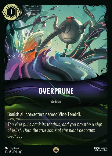 Overprune — Disney Lorcana card