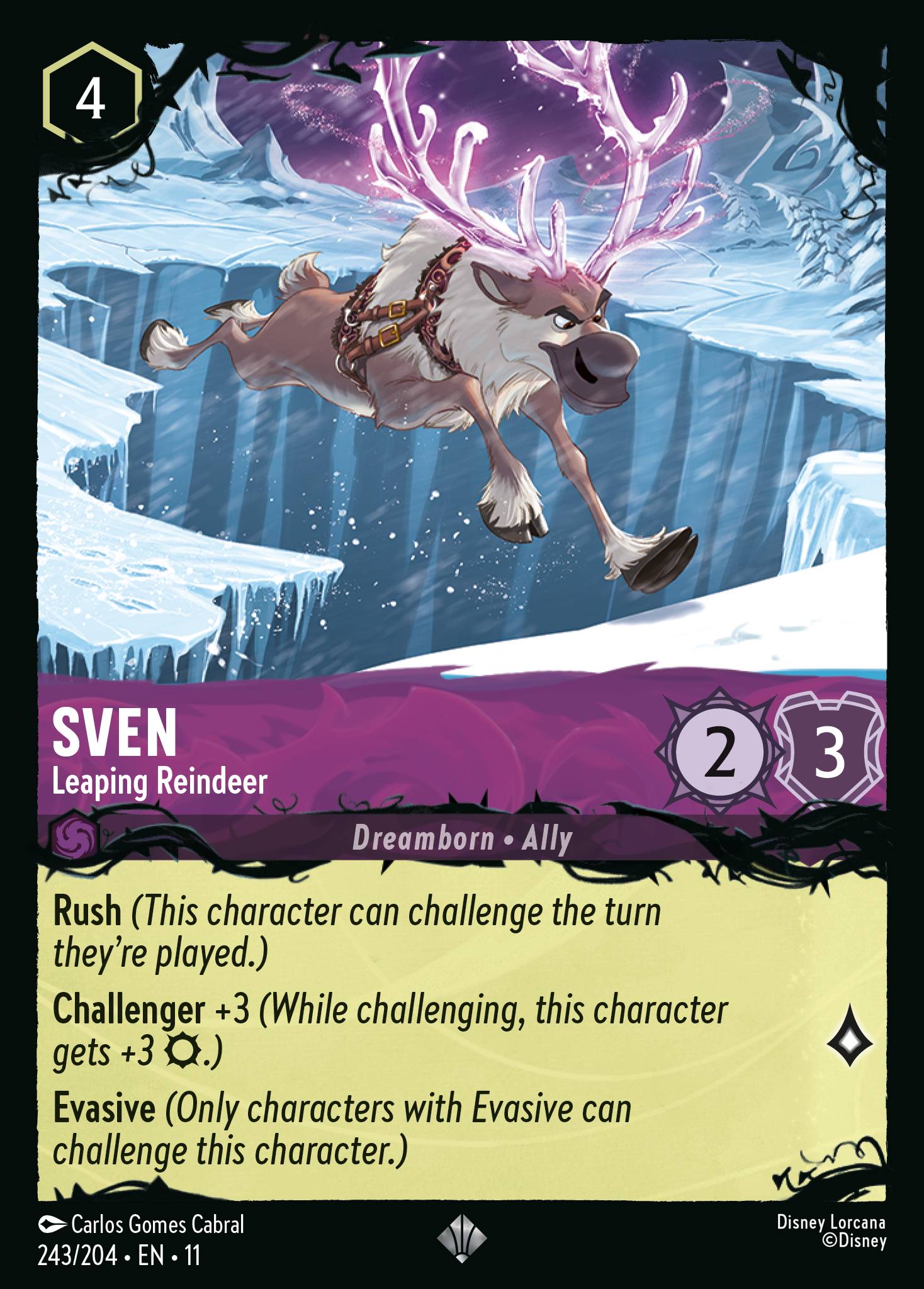Sven - Leaping Reindeer card art