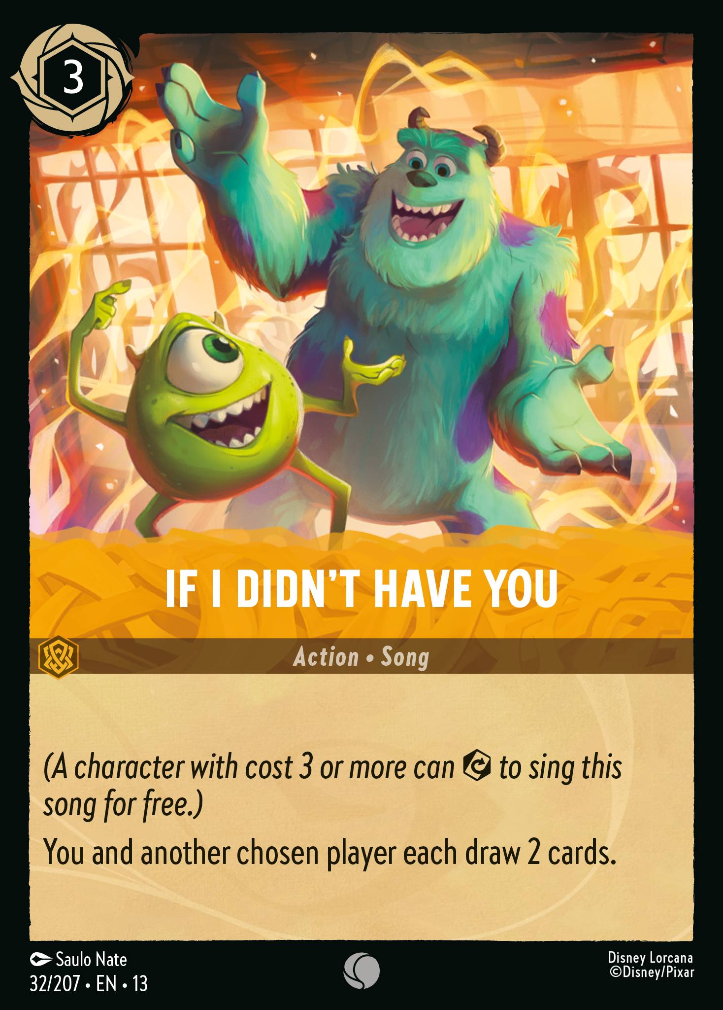 Mike and Sulley artwork from If I Didn't Have You, the art on the champion playmat
