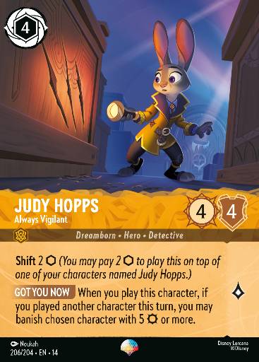 Judy Hopps - Always Vigilant — Disney Lorcana card