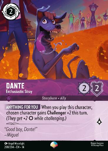 Dante - Enthusiastic Stray — Disney Lorcana card