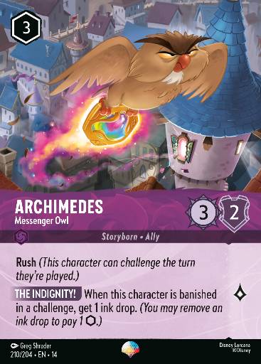 Archimedes - Messenger Owl — Disney Lorcana card