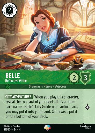 Belle - Reflective Writer — Disney Lorcana card