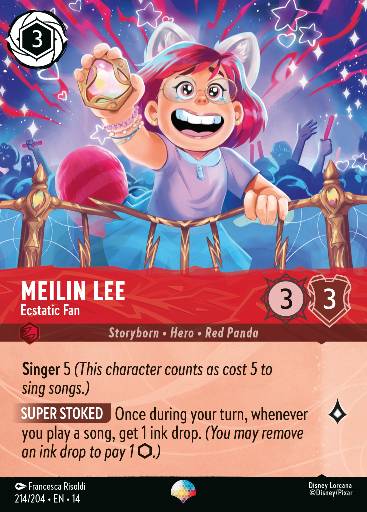 Meilin Lee - Ecstatic Fan — Disney Lorcana card