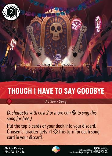 Though I Have to Say Goodbye — Disney Lorcana card