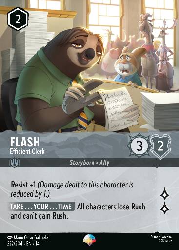 Flash - Efficient Clerk — Disney Lorcana card