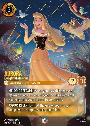 Aurora - Delightful Musician — Disney Lorcana card