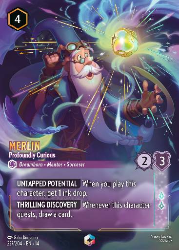 Merlin - Profoundly Curious — Disney Lorcana card