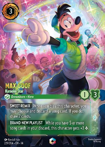 Max Goof - Karaoke Star — Disney Lorcana card
