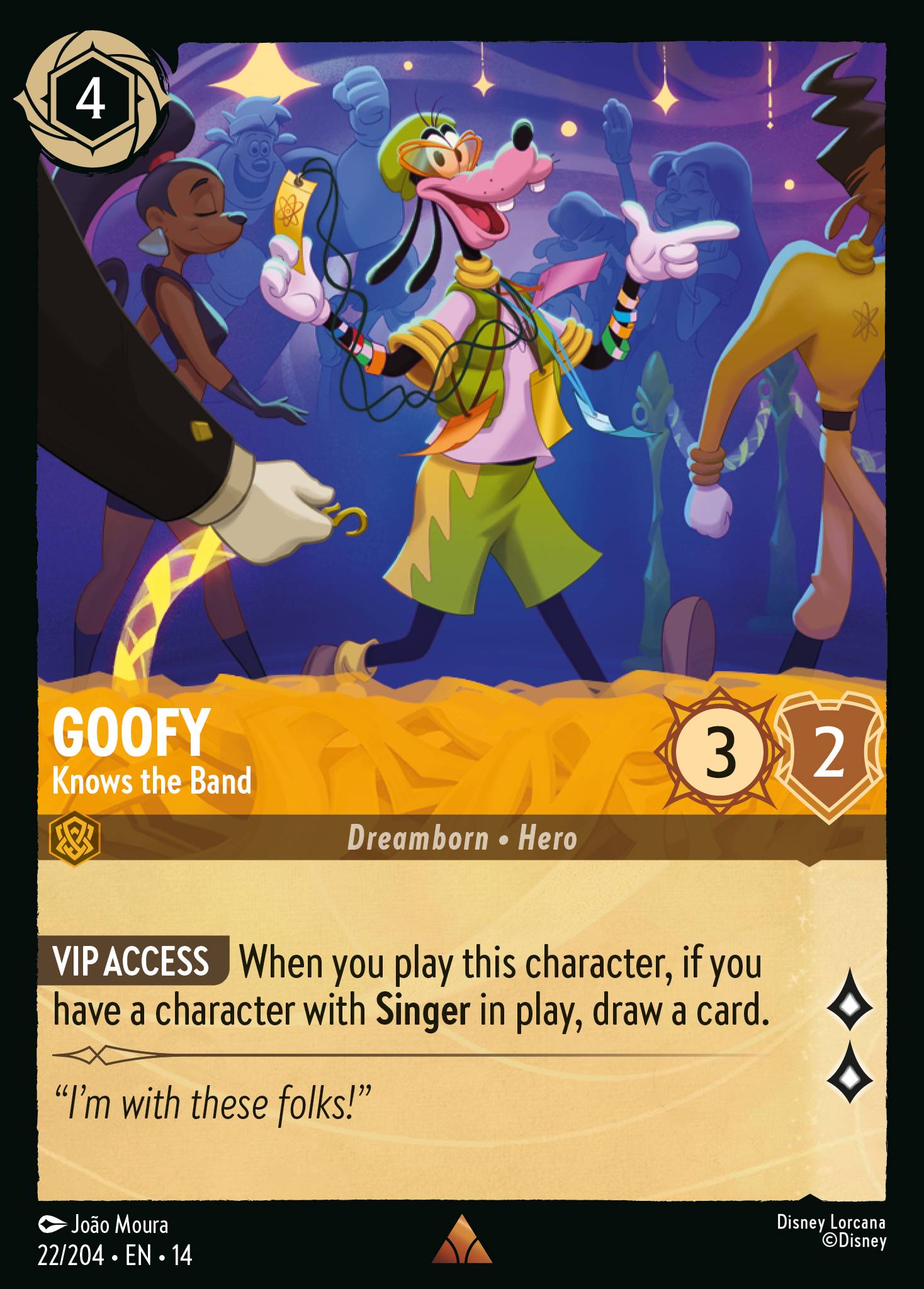 Goofy - Knows the Band (22/204) - Hyperia City Cold Foil — Near Mint