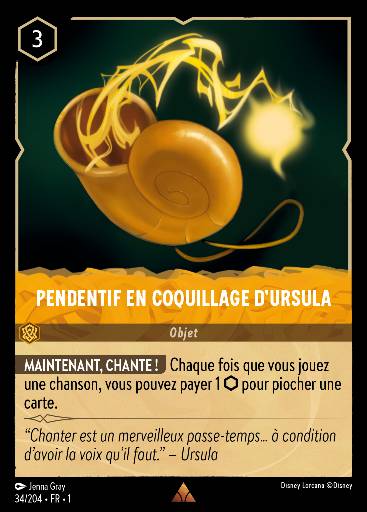 Pendentif en coquillage d'Ursula