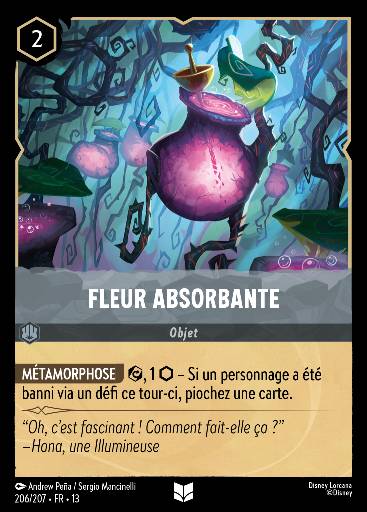Fleur absorbante
