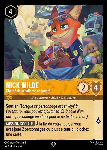 Nick Wilde - Chargé de la collecte de jouets