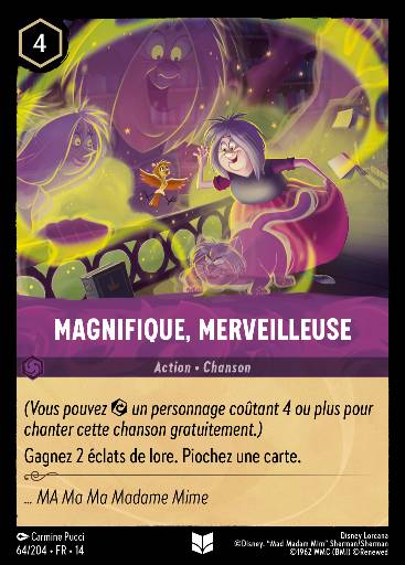 Magnifique, merveilleuse