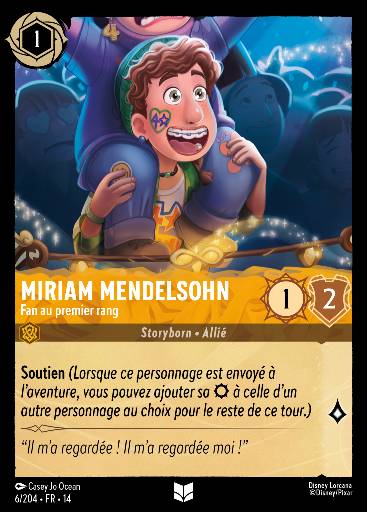 Miriam Mendelsohn - Fan au premier rang
