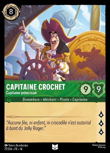 Capitaine Crochet - Capitaine préoccupé
